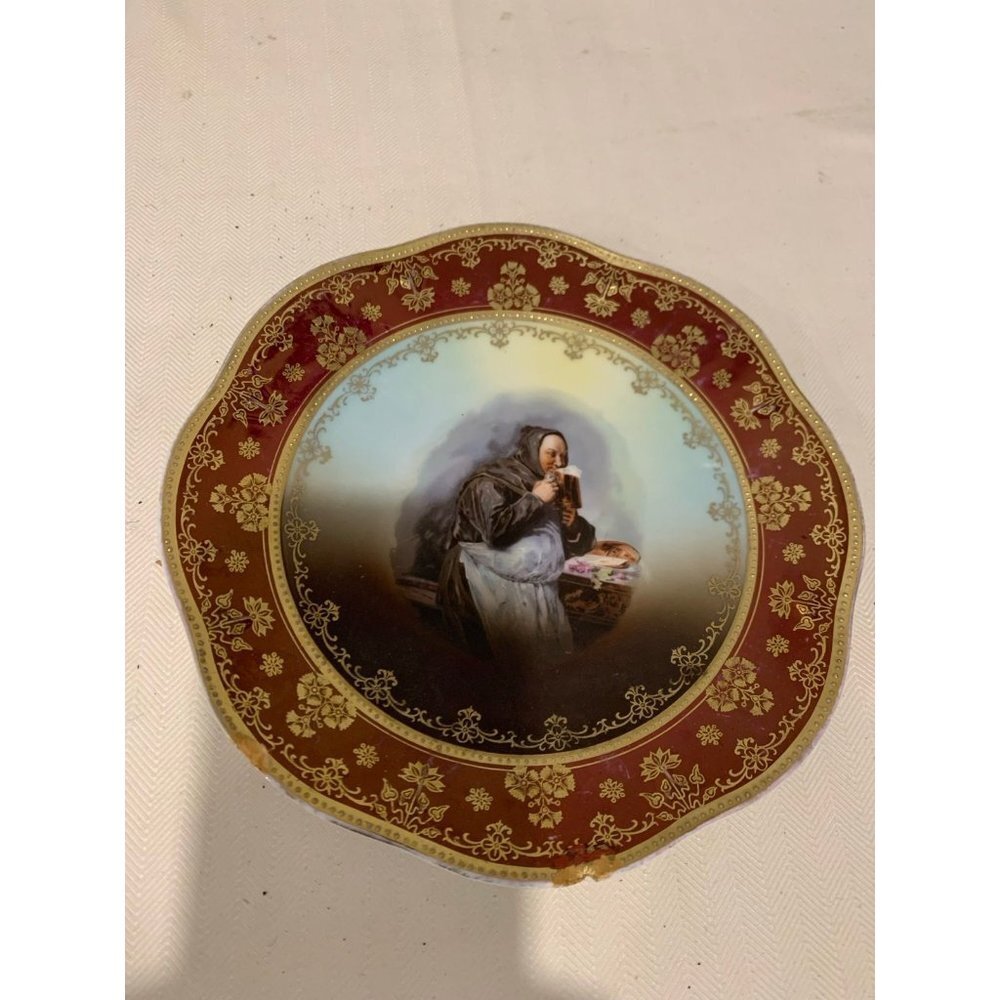 Royal Vienna Beehive Mark Figural Hand Painted Plate